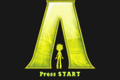 Arthur and the Invisibles title screen for GameBoy Advance